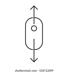 Scroll up down computer mouse icon. - vector illustration.