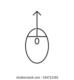 Scroll up down computer mouse icon. - vector illustration.