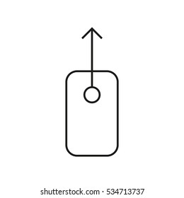 Scroll up down computer mouse icon - vector illustration.