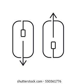 Scroll down up - computer mouse icon. - vector illustration.