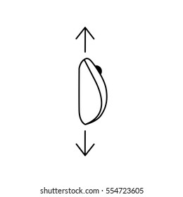 Scroll down up - computer mouse icon. - vector illustration.