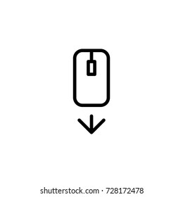 Scroll down up - computer mouse icon. - vector illustration.