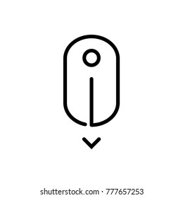 Scroll down up - computer mouse icon. - vector illustration.