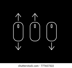 Scroll down up - computer mouse icon. - vector illustration.