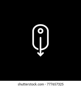 Scroll down up - computer mouse icon. - vector illustration.