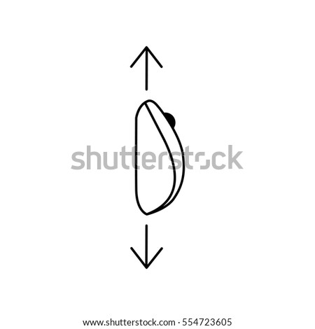 scroll down computer mouse icon vector stock vector royalty free
