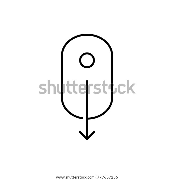 Scroll Down Computer Mouse Icon Vector Stock Vector Royalty Free