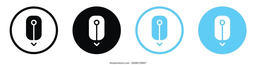 Scroll down computer mouse icons design. vector icons for ui designs