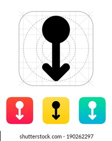 Scroll Down Gesture Abstract Icon. Vector Illustration.