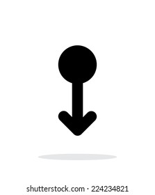 Scroll down gesture abstract icon. Vector illustration.