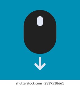 Scroll down icon. login sign for mobile concept and web design. vector illustration