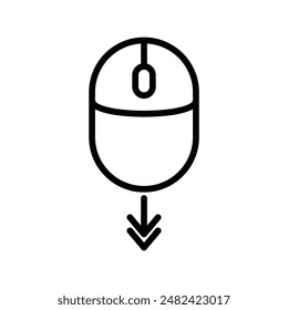 Scroll Down Icon Set Navigation Illustrations for Websites and User Interfaces