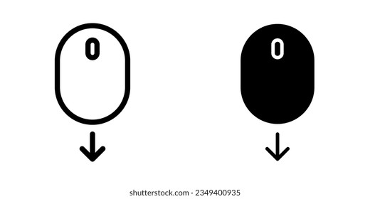 Scroll down icon. sign for mobile concept and web design. vector illustration