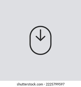 Scroll down icon sign vector,Symbol, logo illustration for web and mobile