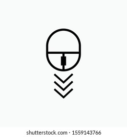 Scroll Down Icon. Swipe Down Symbol. Applied for Design, Presentation, Website or Apps Elements - Vector. 