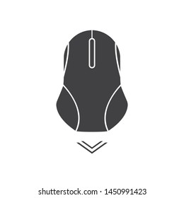 Scroll down icon. Vector scrolling mouse sybmol for web design isolated