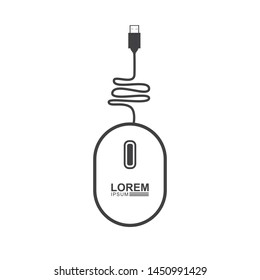 Scroll down icon. Vector scrolling mouse sybmol for web design isolated