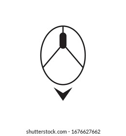 Scroll down icon. Vector scrolling mouse symbol for web design. 