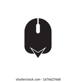 Scroll down icon. Vector scrolling mouse symbol for web design. 