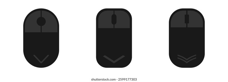 Scroll down icon. Vector scrolling mouse symbol.