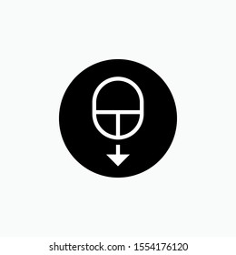 
Scroll Down Icon - Vector, Sign and Symbol for Design, Presentation, Website or Apps Elements.  