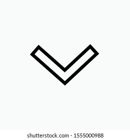 Scroll Down Icon - Vector, Sign and Symbol for Design, Presentation, Website or Apps Elements.  