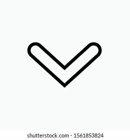 Scroll Down Icon - Vector, Sign and Symbol for Design, Presentation, Website or Apps Elements.