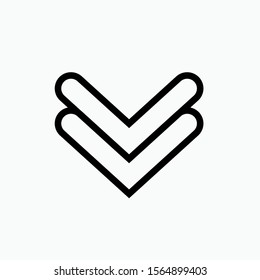 Scroll Down Icon - Vector, Sign and Symbol for Design, Presentation, Website or Apps Elements.