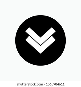 Scroll Down Icon - Vector, Sign and Symbol for Design, Presentation, Website or Apps Elements.  