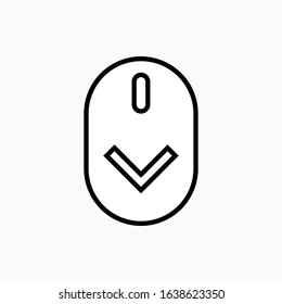Scroll Down Icon - Vector, Sign and Symbol for Design, Presentation, Website or Apps Elements