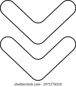 Scroll Down Icon - Vector, Sign and Symbol for Design, Presentation, Website or Apps Elements.