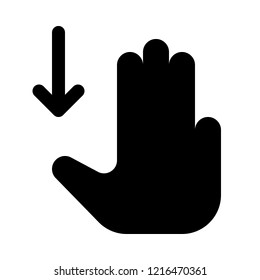 Scroll down with three fingers