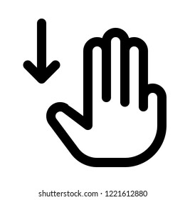 Scroll down with three fingers