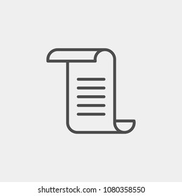 Scroll flat vector icon