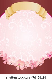scroll and flowers blank diploma scroll vector