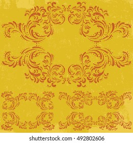 Scroll Frames
Textured ornate frames, decorative ornaments, flourish and scroll elements