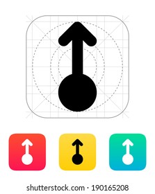 Scroll up gesture abstract icon. Vector illustration.