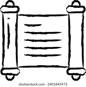 Scroll hand drawn vector illustration