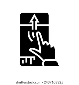 scroll hijacking ux ui design glyph icon vector. scroll hijacking ux ui design sign. isolated symbol illustration