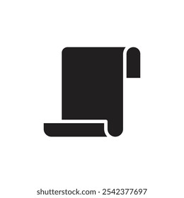 Scroll icon Black and white outline vector