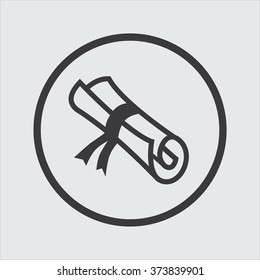 Scroll Icon in a Circle