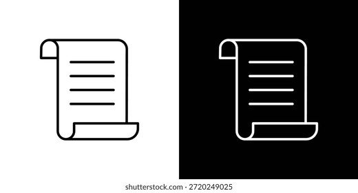 Scroll icon Clip Art design. Line icons