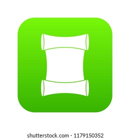 Scroll icon digital green for any design isolated on white vector illustration