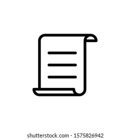 Scroll icon. Easy editable stroke line icon.
