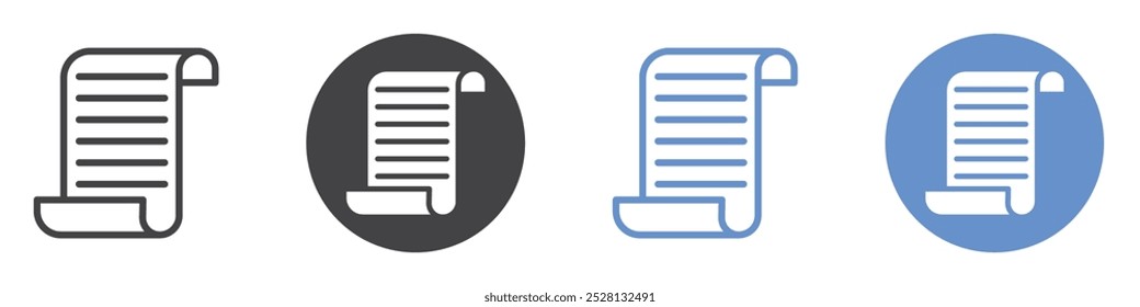 Icono de desplazamiento Arte plano en blanco y negro aislado