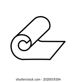 scroll icon illustration with outline style
