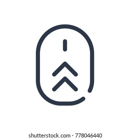 Scroll up icon. Isolated mouse and scroll up icon line style. Premium quality vector symbol drawing concept for your logo web mobile app UI design.