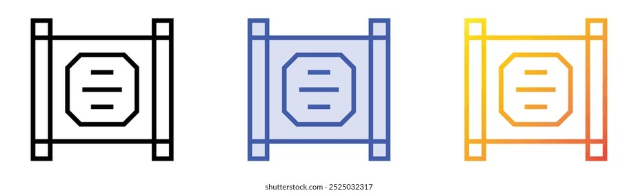 icono de desplazamiento. Lineal, relleno azul y diseño de estilo degradado aislado sobre fondo blanco