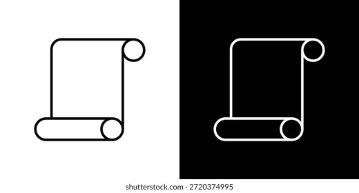 Scroll icon. Minimalist vector design. Editable stroke. EPS10