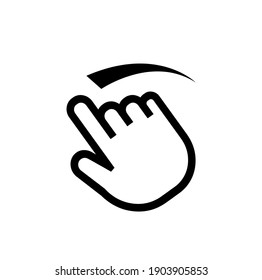scroll icon on white background	